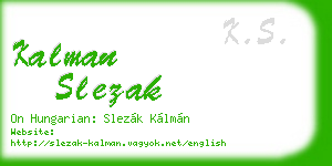 kalman slezak business card